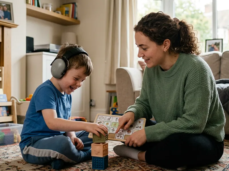 Specialist Nanny looking after a child with neurodiversity